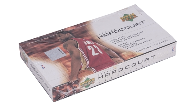 2003-04 Upper Deck "Hardcourt" Basketball Trading Cards Sealed Box (15 Packs) – Possible LeBron James Rookie Cards!